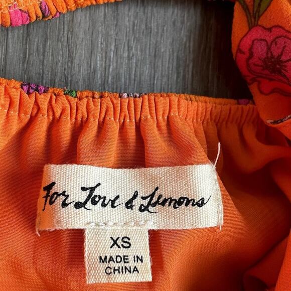 For Love & Lemons Peony High Low Floral Dress Size XS​​​ - Picture 9 of 10